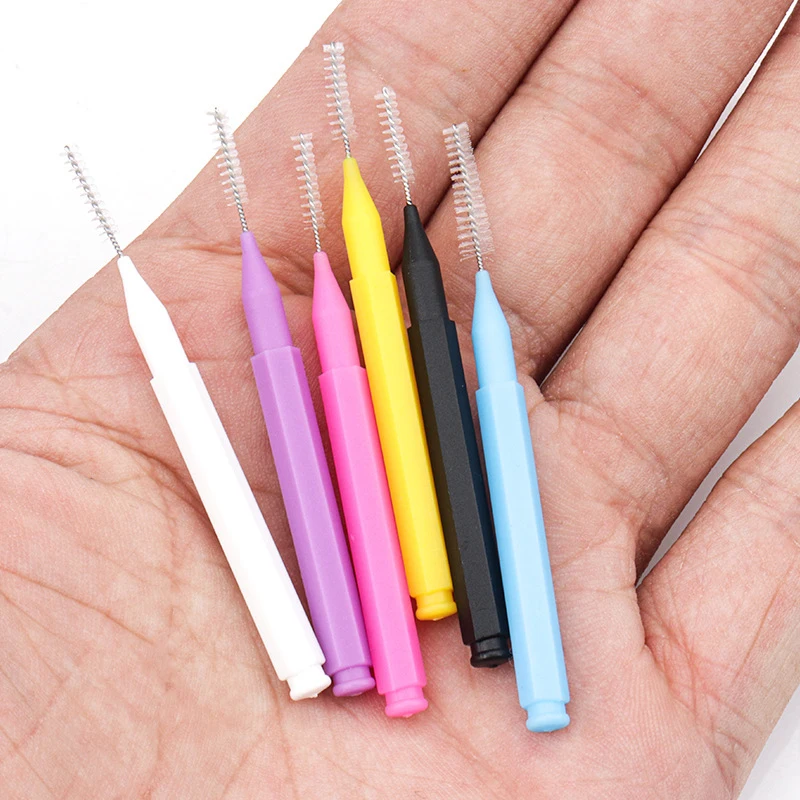 10Pcs Cleaner Interdental Brush Braces Tooth Picks Flossers 5colors Plastic Teeth Brush Toothpick Oral Care Tool