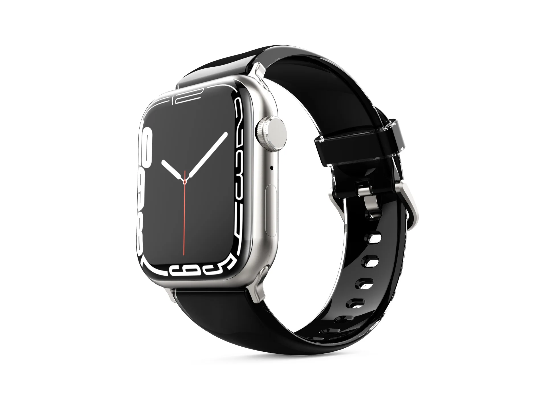 Liquid silicone strap For Apple watch 45 44 41 40 42 38/Ultra 49mm/SE Bracelet For iWatch 8-1 Jelly Clear Candy Color band