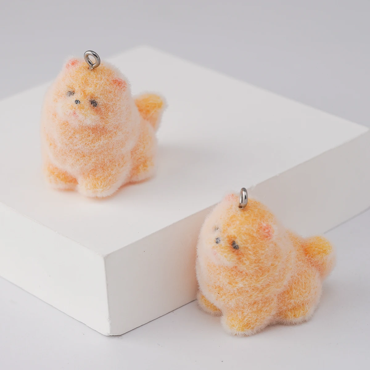 20pcs 3D Plush resin Animal Charms Cartoon cute puppy Pendants for Bag keychain DIY crafts Jewelry Accessories Supplies