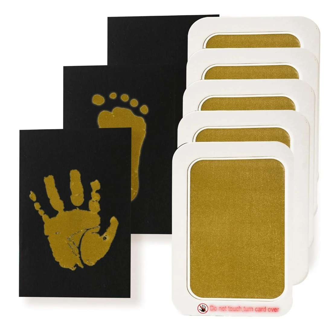 Ink Pad Kit, Mess-Free Inkless Handprint and Footprint Pad with Impression Cards, Suitable for Babies and Pets, Perfect Keepsake