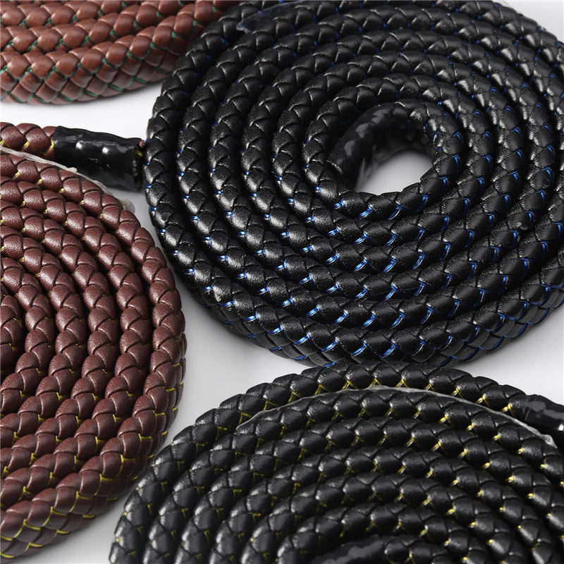 

1m PU Leather Woven Flat Rope Cords For Handmade Necklace Bracelet Clothing Bags Decoration Accessories