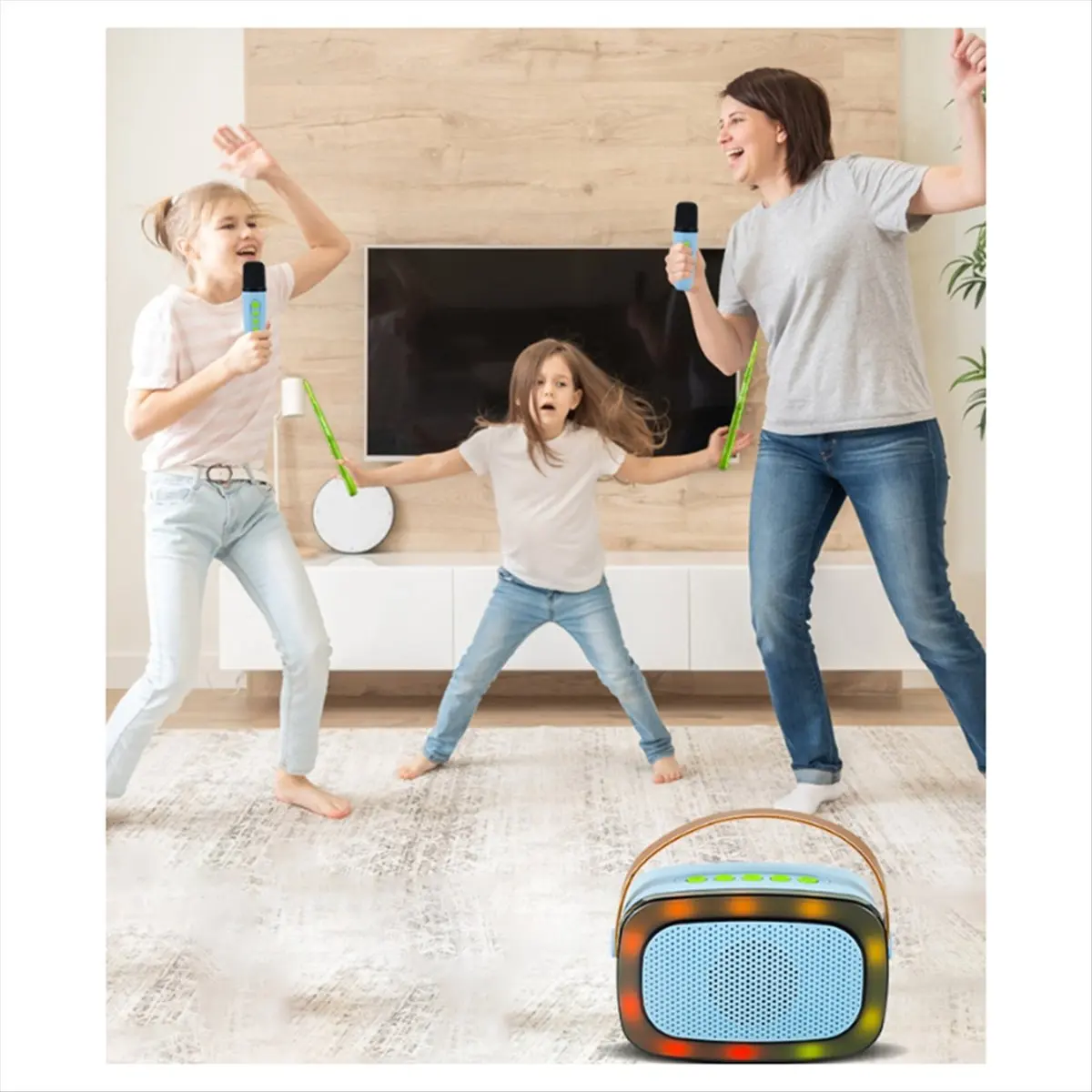 

Air Drum Set 3D Motion Sensing Electronic Drum Kit with Drumsticks Pedals & Speaker for Adults and Kids [AA74-AAA]