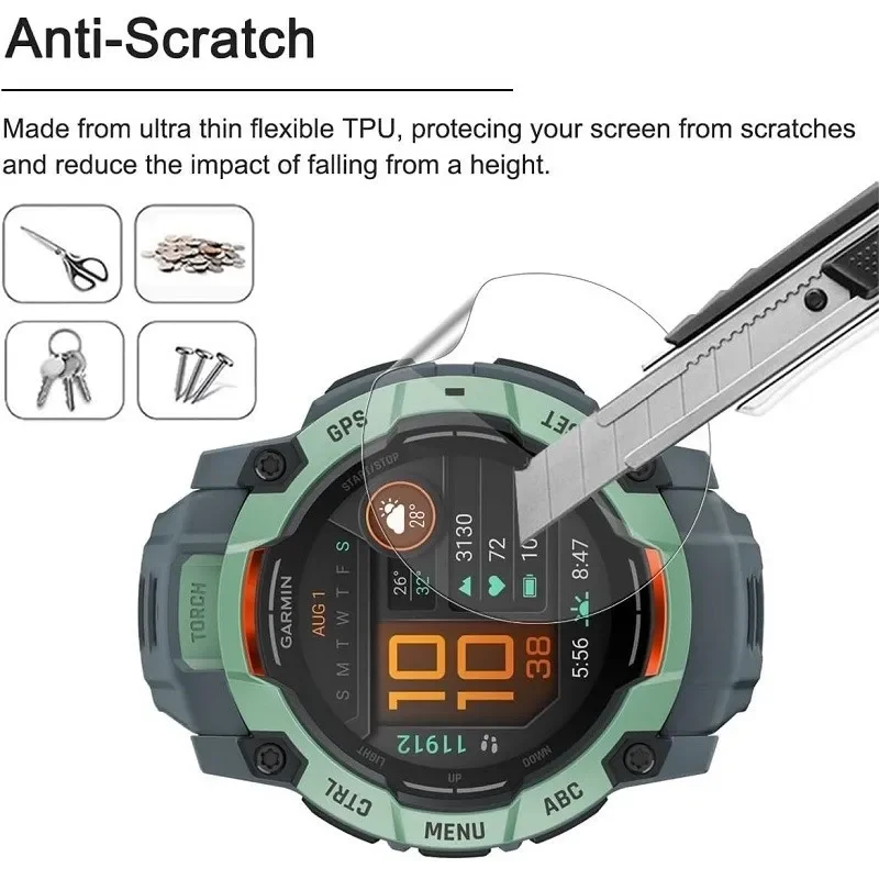 3-10 قطعة بولي يوريثان هيدروجيل لينة واقي للشاشة فيلم ل Garmin Instinct 3 Instinct E 40/45 مللي متر ساعة ذكية