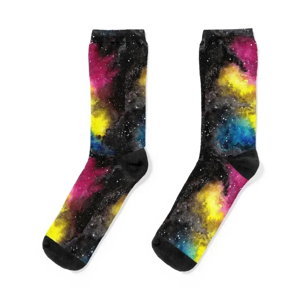 

pansexual pan pride galaxy Socks FASHION Heating sock custom floral Mens Socks Women's
