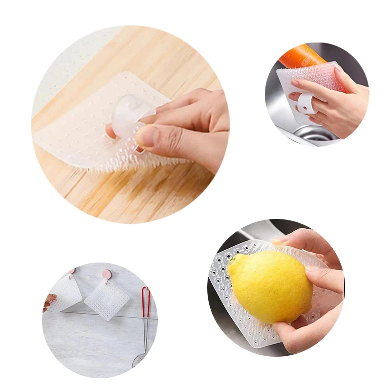 Fruit Cleaning Brush Scrubber Crevice Brush Potato Carrot To Mud Easy Clean Silicon Multi-Functional Kitchen Washing Brush Tools