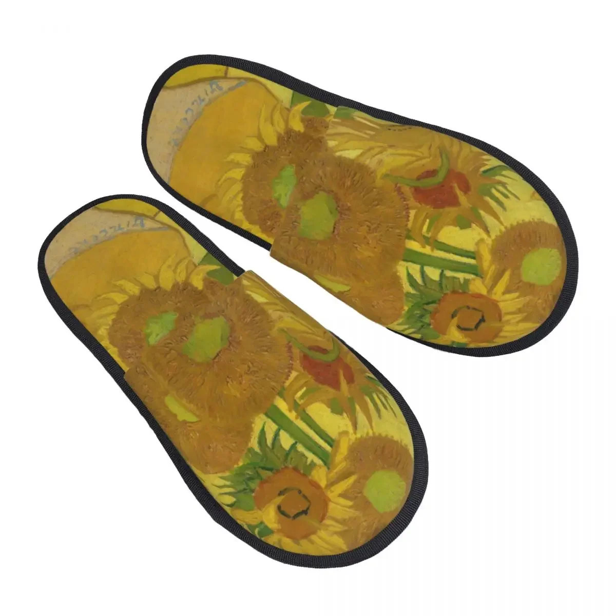 Memory Foam Slippers Women Soft Warm Vincent Van Gogh Painting House Slippers