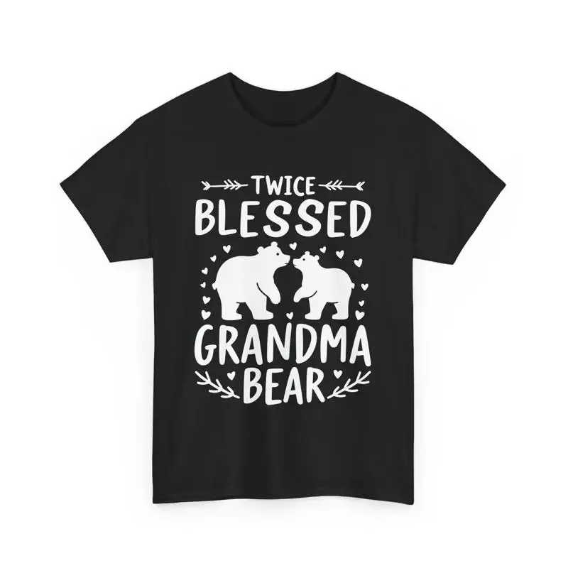 Twice Blessed Grandma Bear T Shirt Cute Design for Mother's Day