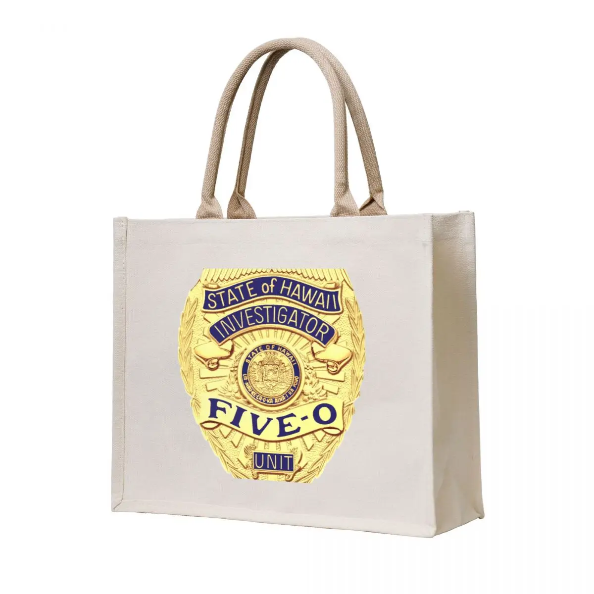

Hawaii Five 0 Badge Tote Bag bag luxury women supermarket folding bag Women's shopper