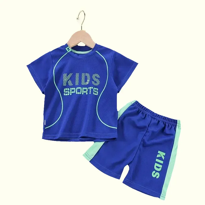 Sports Children\'s Sets Quick Drying T-shirt Shorts Sportswear Basketball Suits Kids Clothes Breathable Summer Children Clothing