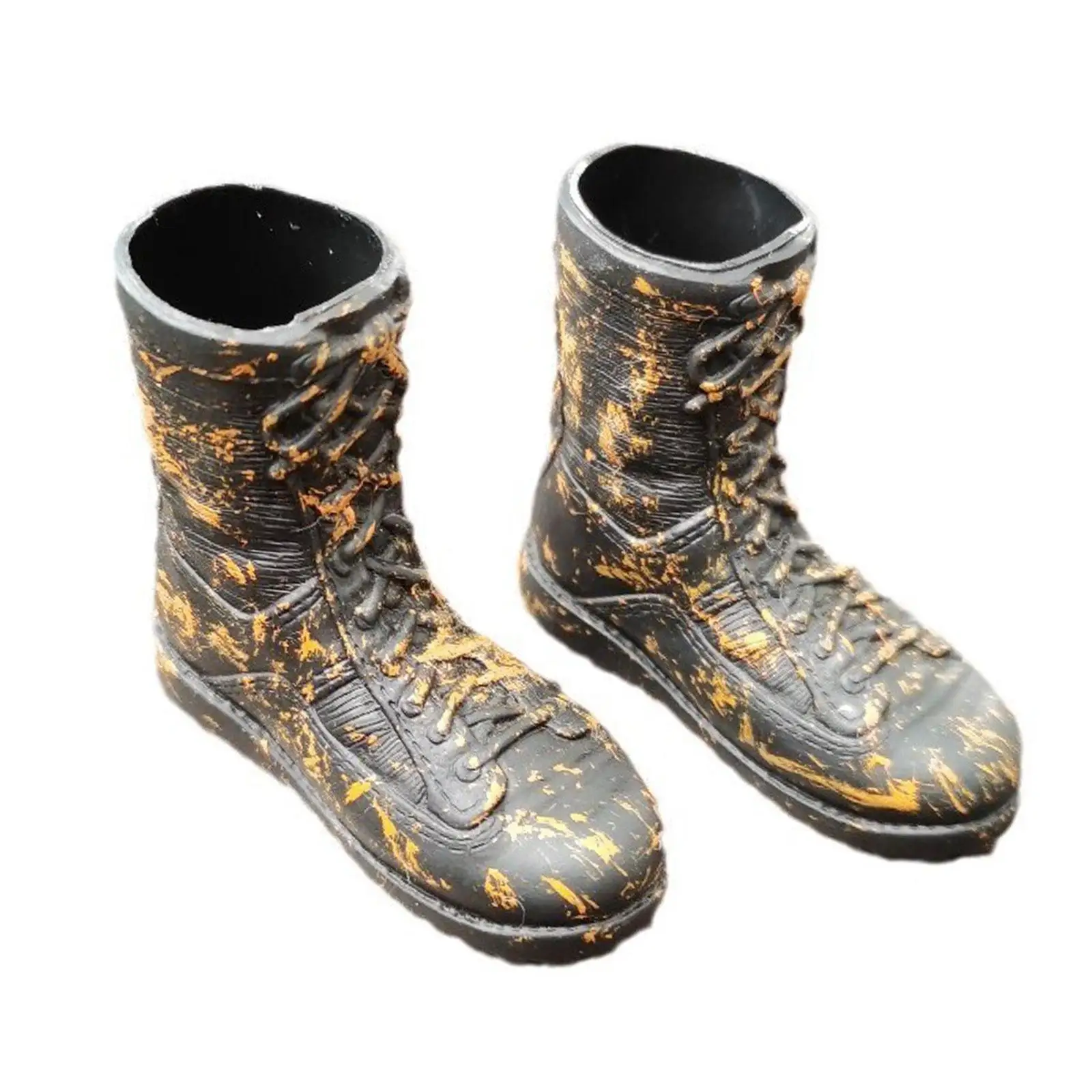 Botas em escala 1/6 - Botas de tornozelo de combate para figuras de ação - ocas