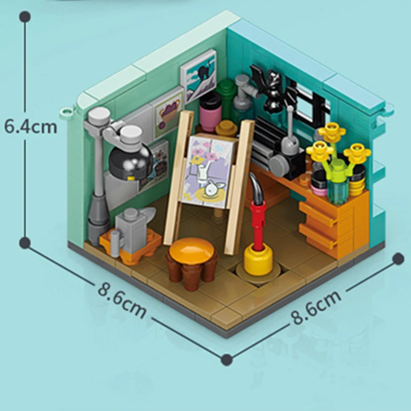 New Dream House Racer Car Doctor Painter Musician Scientist Pastry Chef Cameraman Astronaut Building Blocks Kit Brick Toy Model view 6