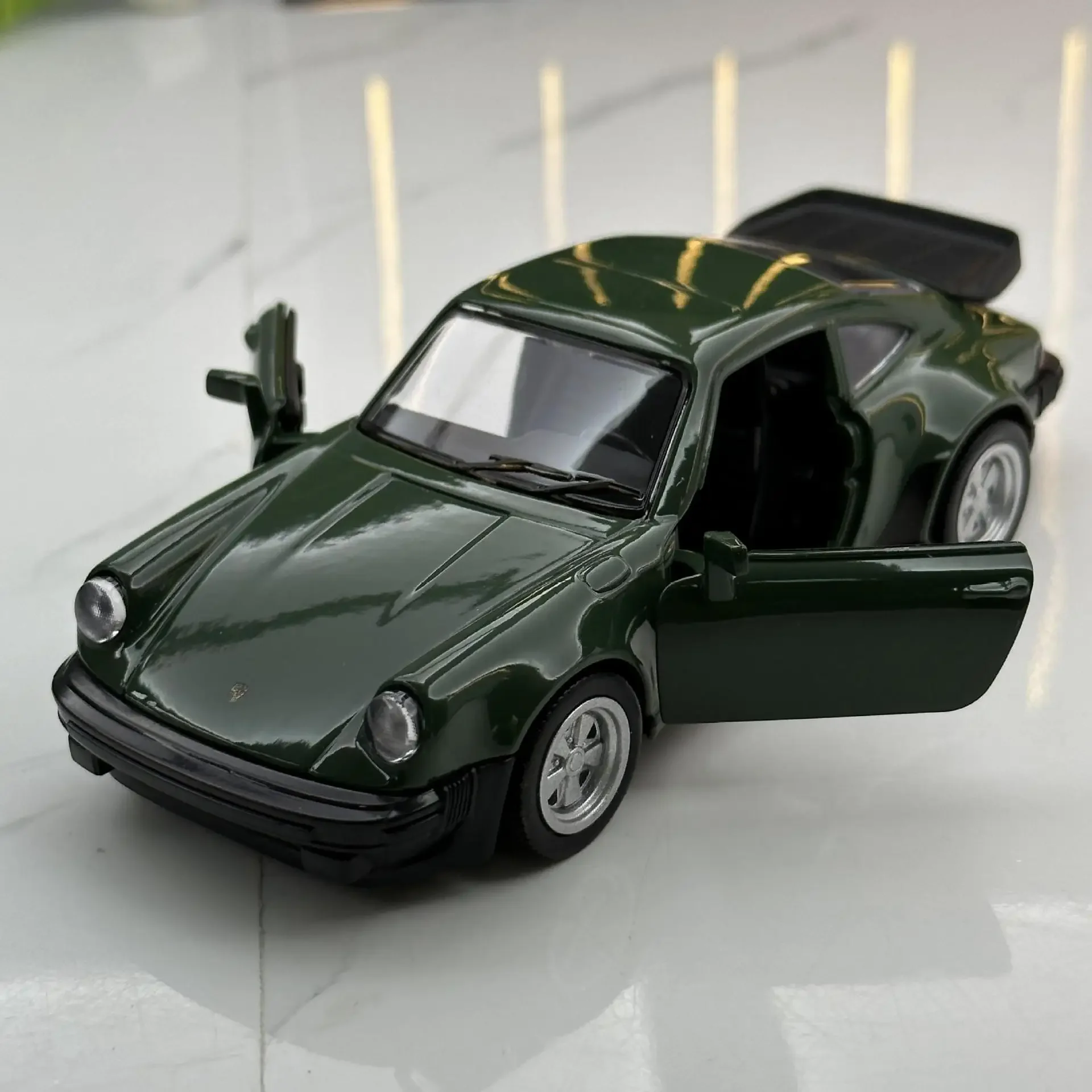 1:36 1978 포르쉐 911 터보 자동차 모델 금속 다이캐스트 복제 홈 미니어처 아트 차량 취미 장식 아이 소년 선물 F595