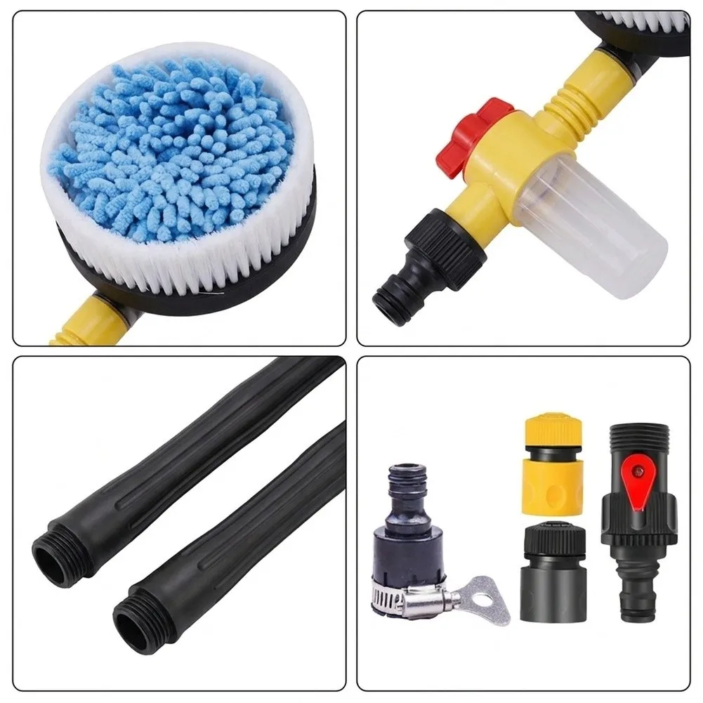 Chenille Car Wash Brush with 360 Degree Rotation Feature Designed for Handheld Use Without Electric Components