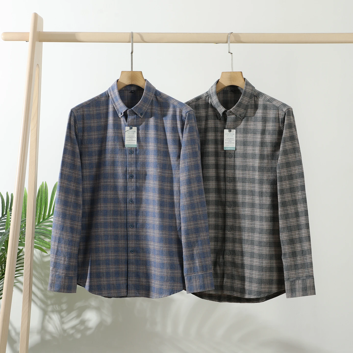 

Мужская хлопковая фланелевая рубашка с длинным рукавом для бизнеса и повседневной носки, универсальная, приталенная, на пуговицах, дышащая, теплая, молодежная, в повседневном стиле