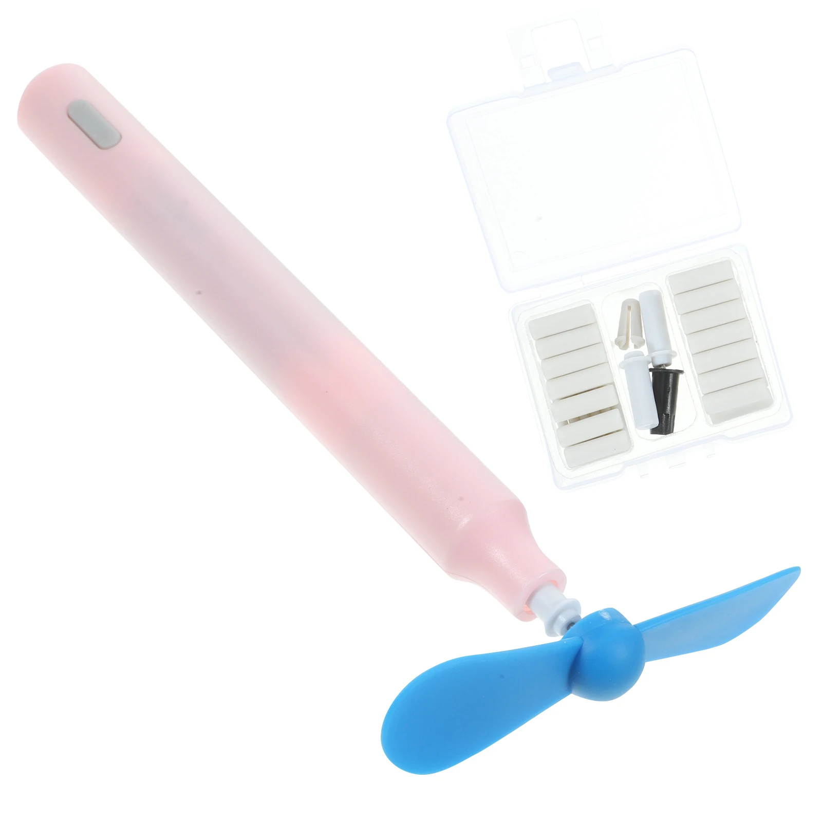

Electric Eraser Set 1 Host 1 Fan 60 Erasers Blue Portable Tools for Students Art SketchingQuiet Design Fine Workmanship School