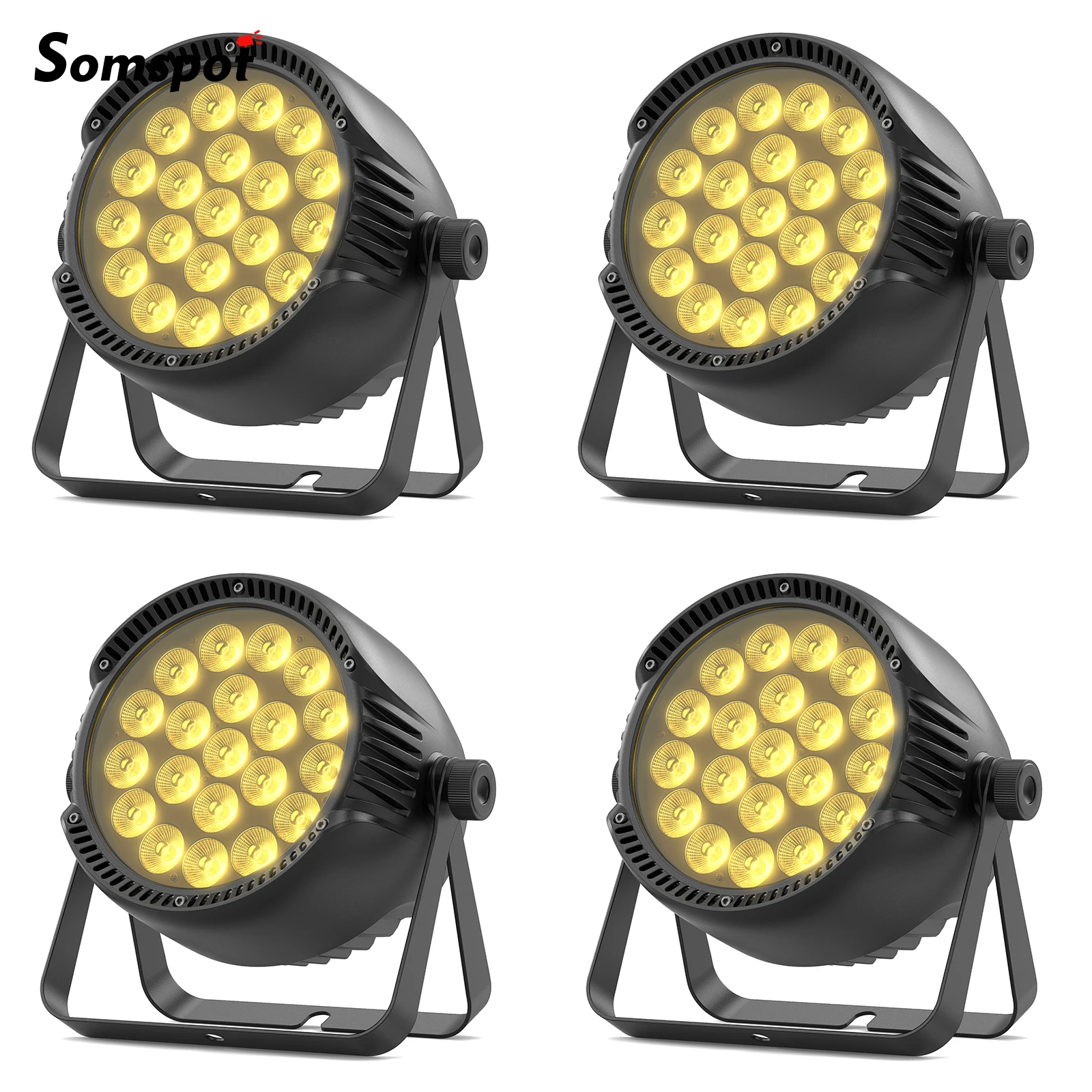 

Somspot 4 шт. 250 Вт сценический светильник Par RGBW 4IN1 светодиодный светильник Par водонепроницаемый эффект освещения для вечеринки, дискотеки, театра, живого шоу, бара, клуба