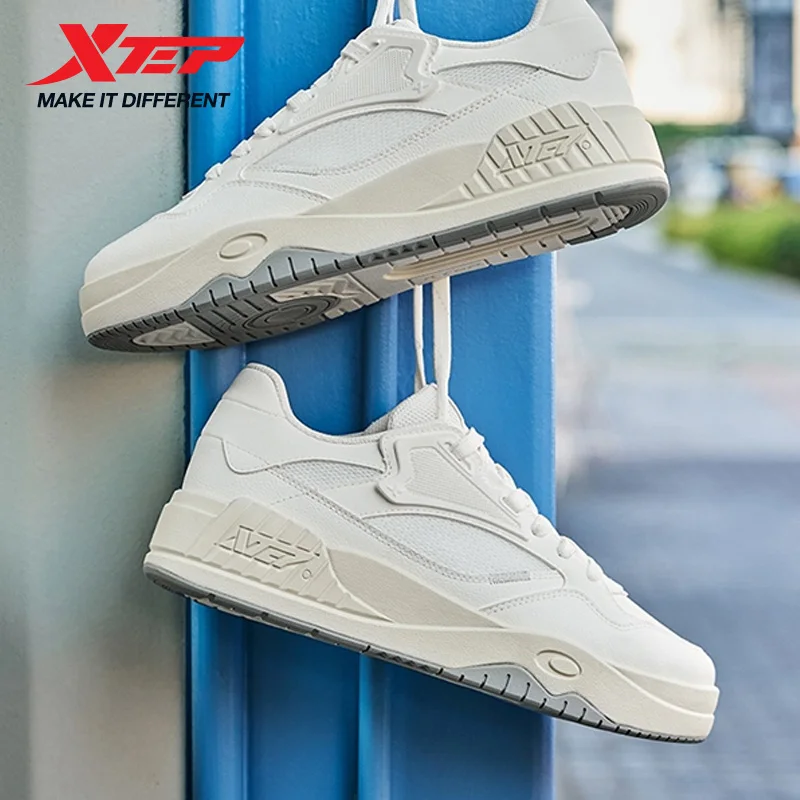 Xtep Skateboarding Shoes for Women 2025 Summer Anti-slip Comfortable Thick-soled Fashion Street Style Sneakers 875218310009