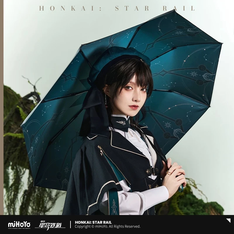 Paraguas plegable oficial de la serie Impression Theme de la mercancía de anime de la personaje Anaxa de Honkai: StarRail de miHoYo