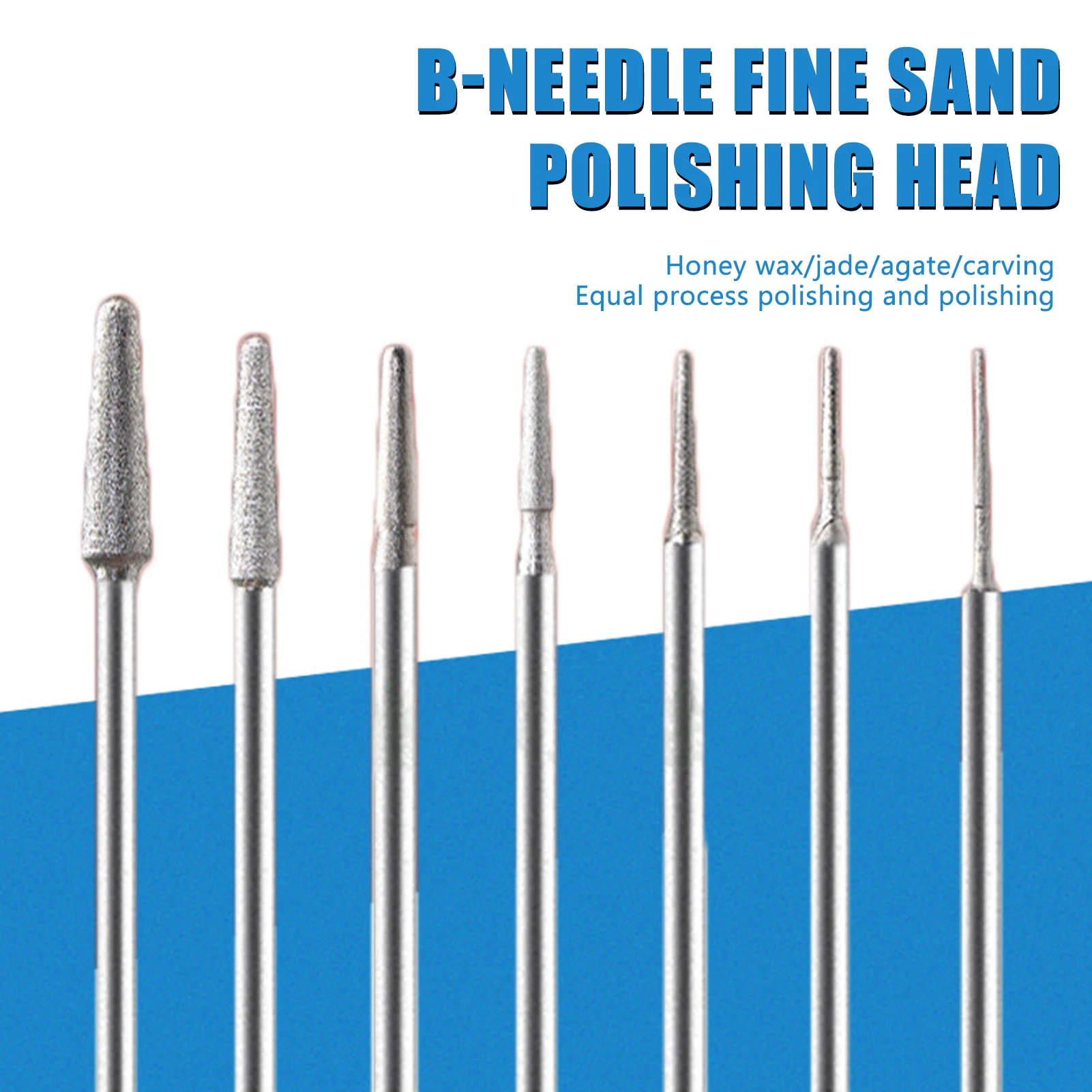 Grinding Wheel Polishing Head Bit Fine Sand Jade Carving Grinding Needle for Deburring Buffing