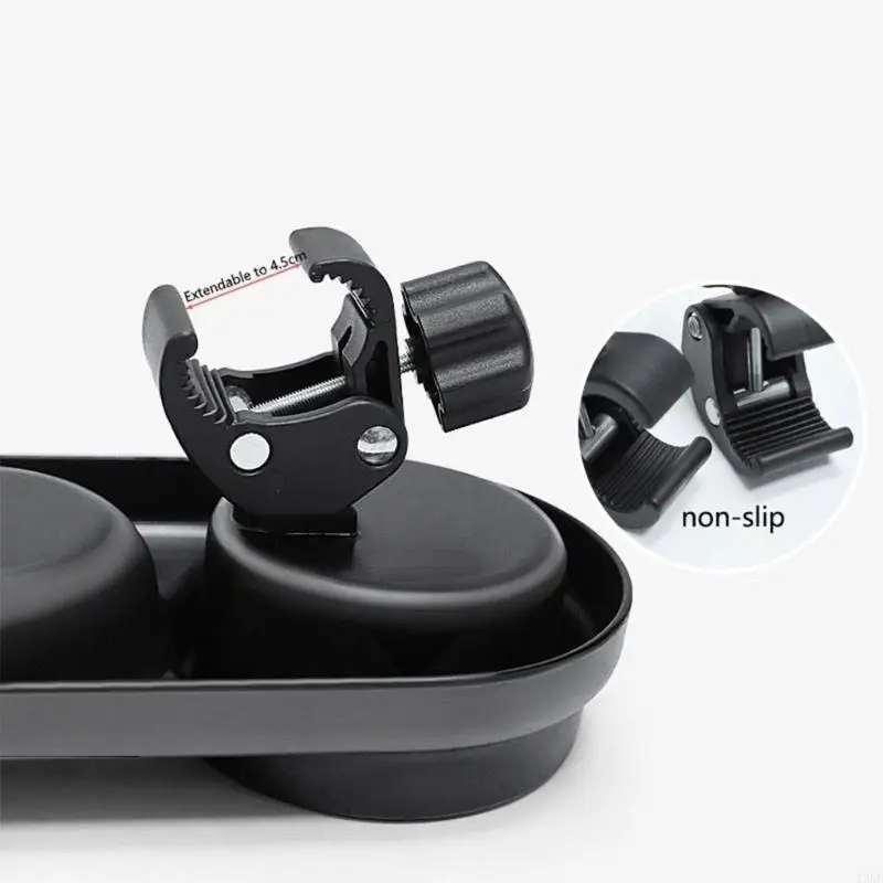 

Y3NF Stroller Tray with Cup Holder Partition Storage Tray for Pushchairs