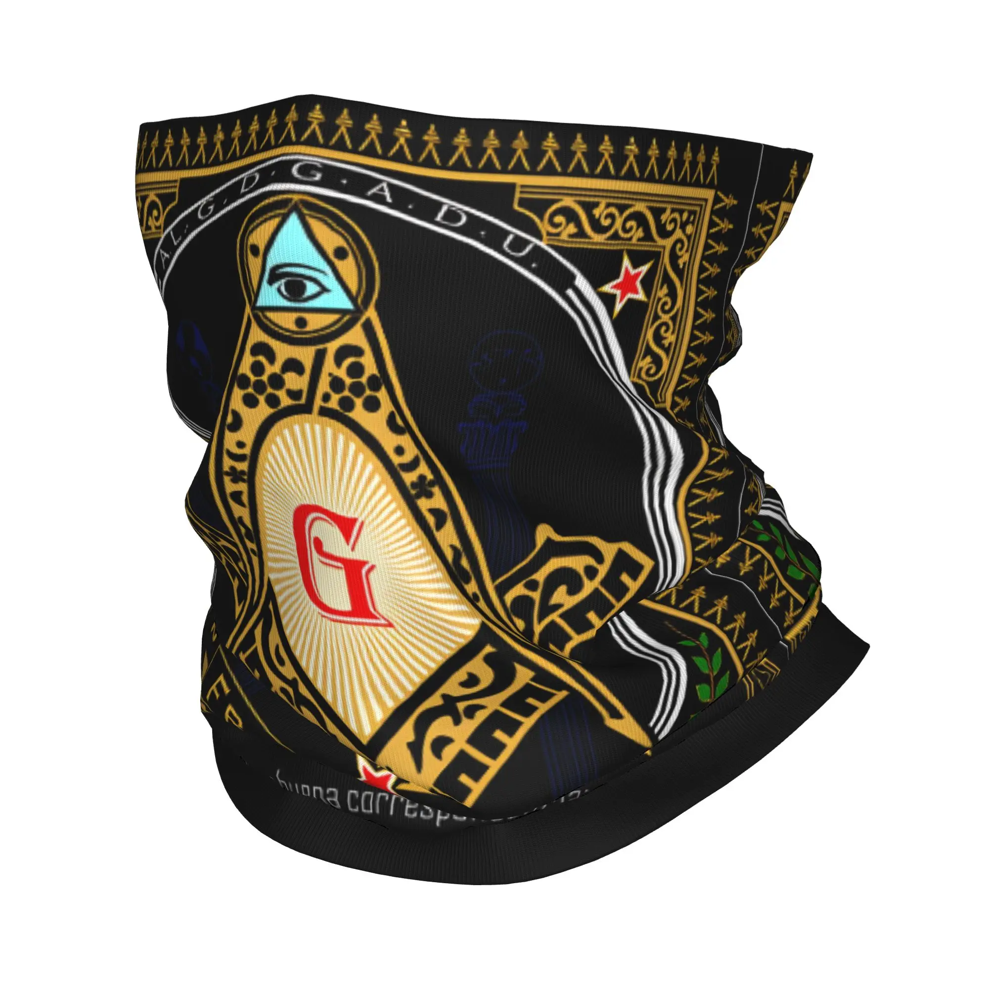 

Outdoor Sports Balaclava Freemason Masonic Square And Compass Cycling Mask Seamless Soft Tactical Mask Fun Dustproof Neck Gaiter