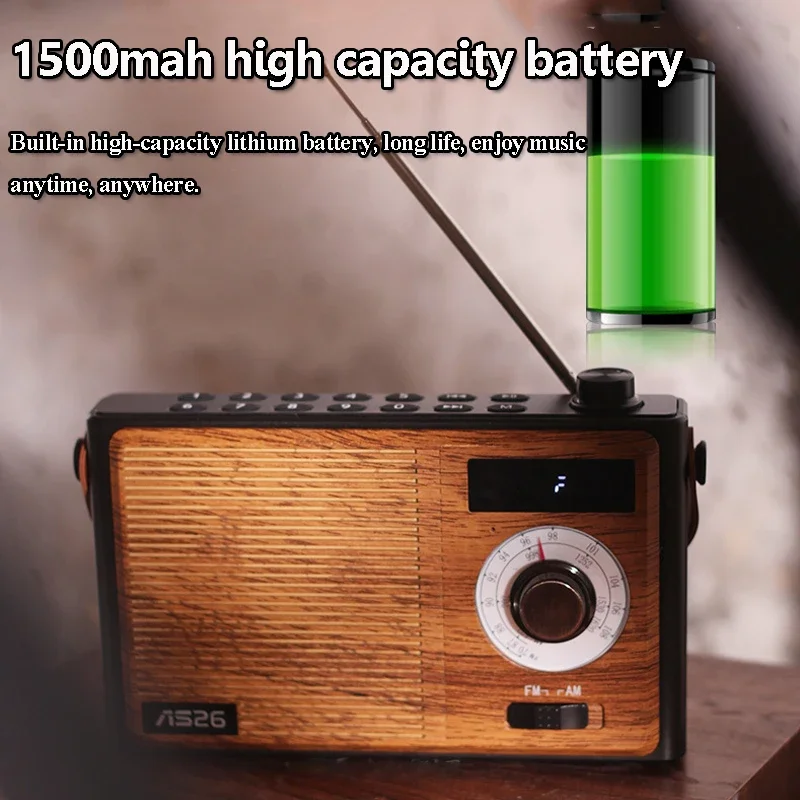 المحمولة خمر راديو FM AM الكلاسيكية الرجعية ضبط أجهزة الراديو اللاسلكية Hifi بلوتوث 5.4 المتكلم TF بطاقة U القرص مشغل موسيقى MP3