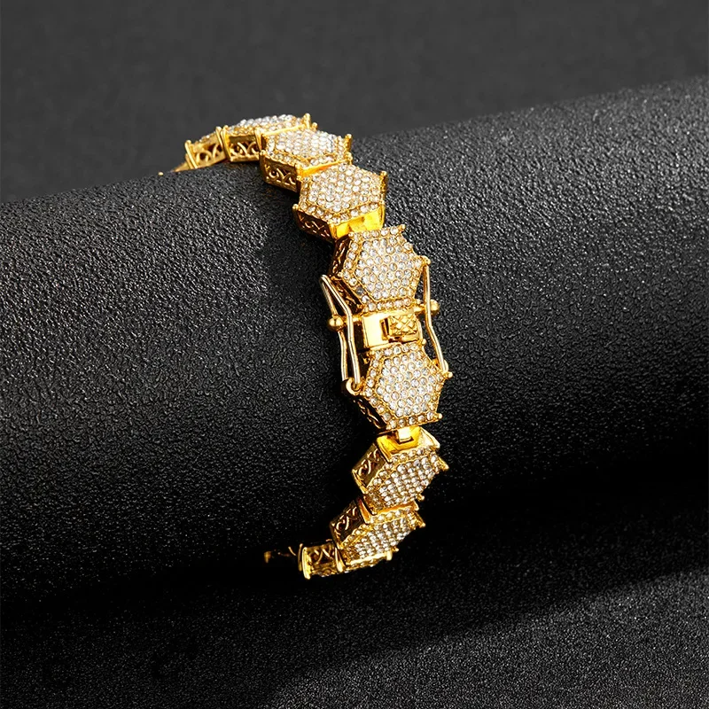 Hip Hop 15mm Bling CZ Stone Tennis Chain Choker Necklace Mens Women Iced Out Cuban Chain Necklaces Silver Color Jewelry