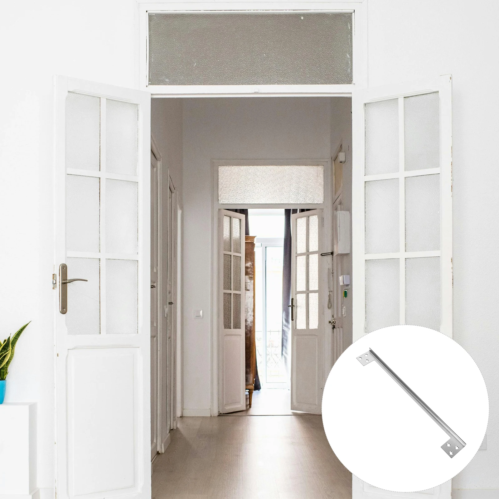 

L Shaped Stainless Steel Door Latch Guard 7in Silver Protector Covers Outswing Doors Security Safeguard Anti TamperLatch Plates