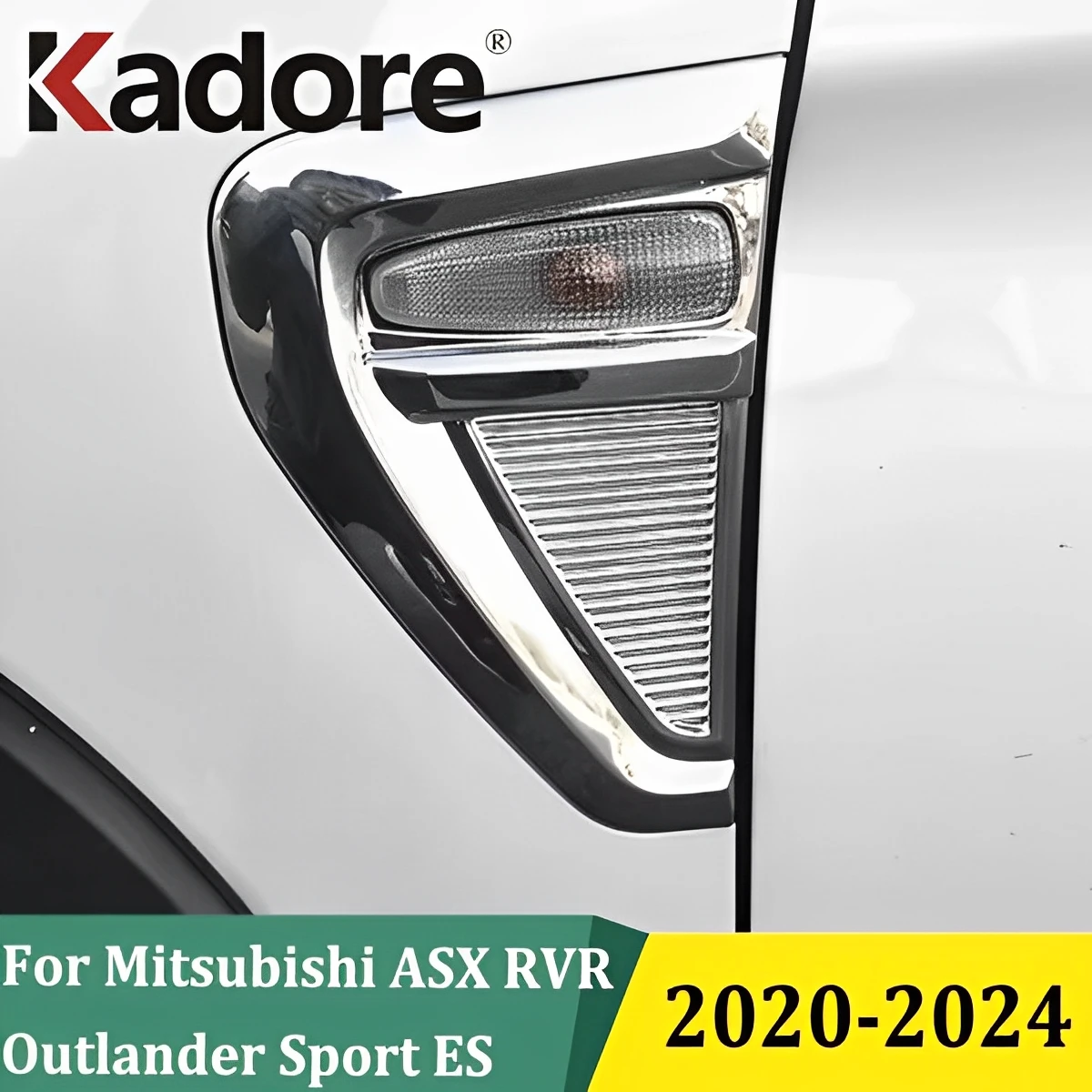 

Для Mitsubishi ASX RVR Outlander Sport ES 2020 2021-2024 хромированное боковое крыло, дверь, эмблема, значок, наклейка, отделка, Стайлинг автомобиля