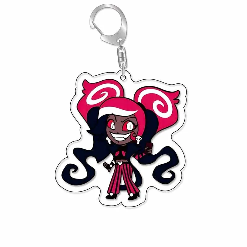 Portachiavi anime Hazbin Hotel Charlie Morningstar Vaggie Husk Alastor Niffty Portachiavi in acrilico Ciondolo per borsa Decorazione Portachiavi