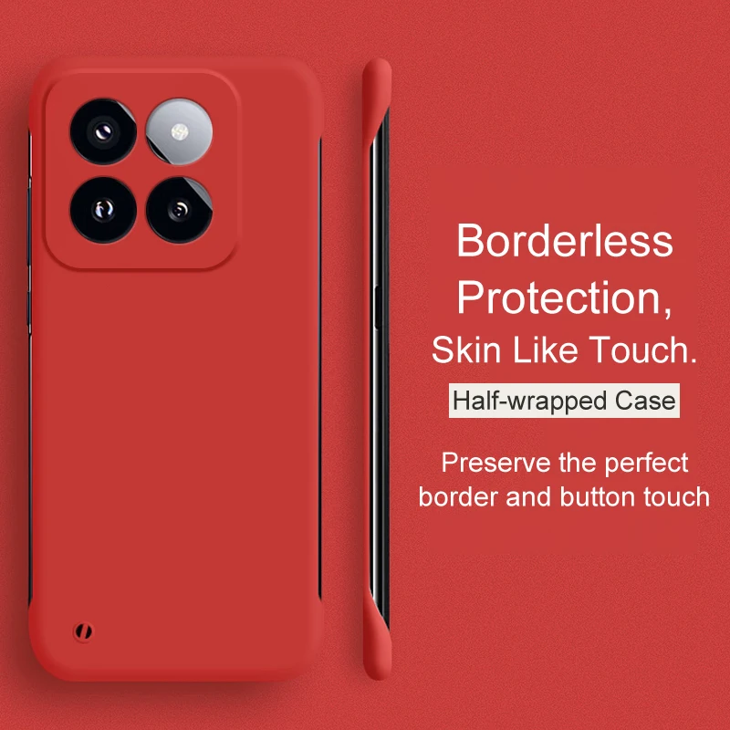 Ultra-Thin Candy Color Borderless PC Hard Case For Xiaomi Mi 14 13 13T 12 12X 12S 11 11T 11i 11X Pro Lite Ultra Back Cover Coque