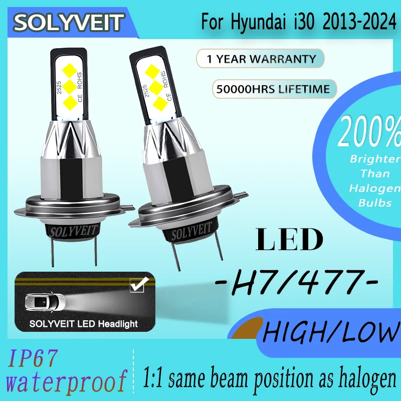 

Enhanced Illumination Waterproof Safe Night Travel LED Headlight For Hyundai i30 2013 2014 2015 2016 2017 2018 2019 2020-2024