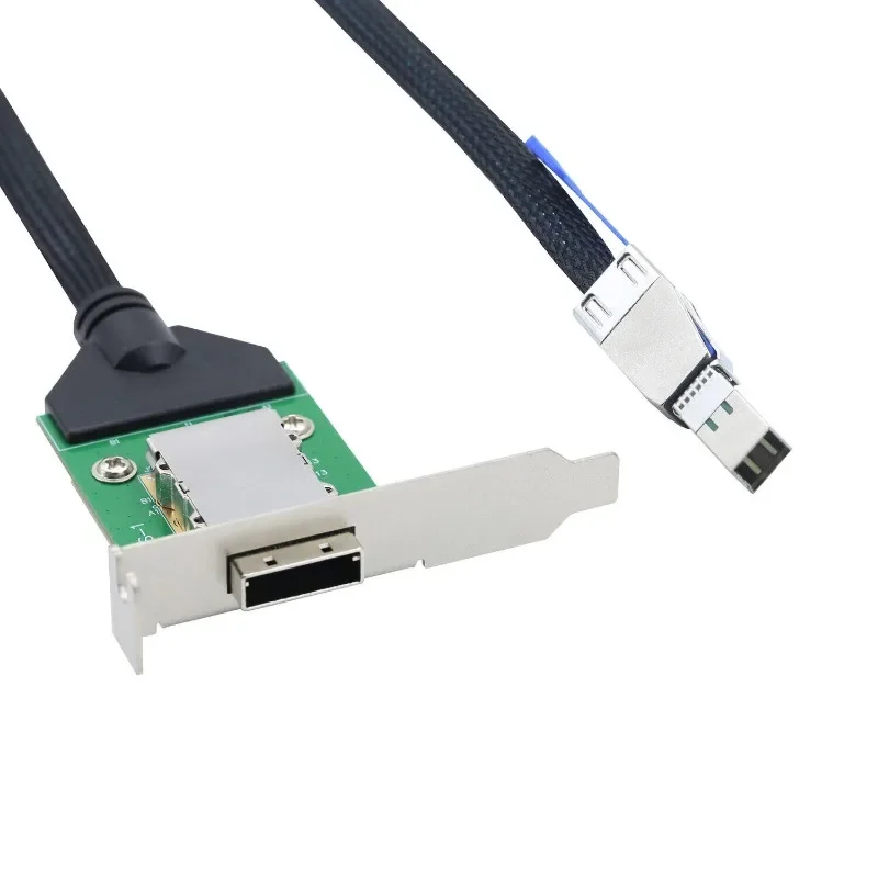 Mini SAS HD SFF-8644 To HD-8088 Female Bend Server Adapter Card Conversion Cable