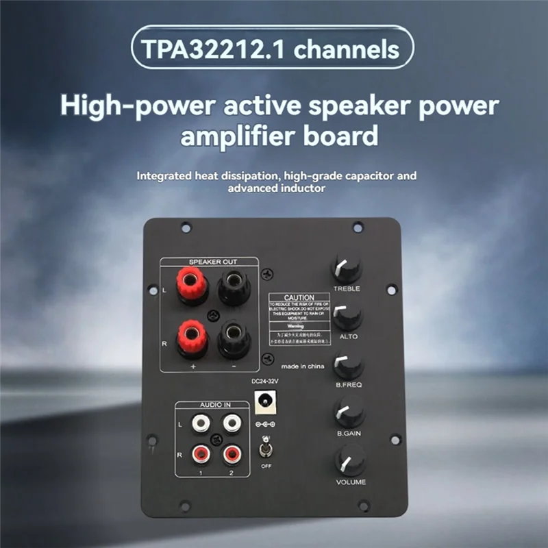

A29F-TPA3221 Active Amplifier Board For Speakers - Hifi 2.1 Channel, Bluetooth 5.4, 100Wx2+200W Amplificador Stereo