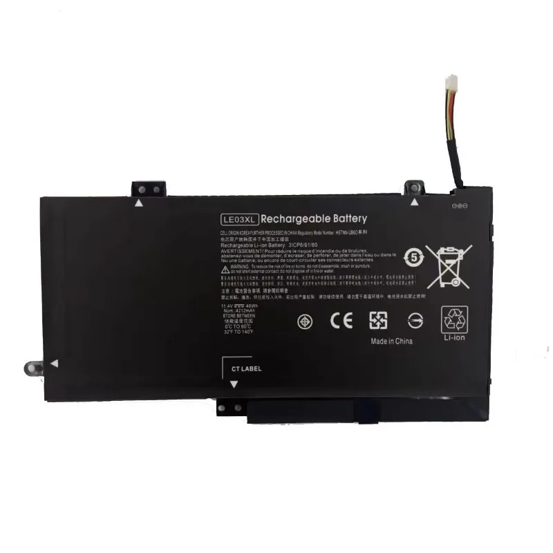 Nova bateria de substituição para laptop, 11.4v 4212mah le03xl para hp x360 TPN-W113 TPN-W114 HSTNN-YB5Q HSTNN-PB6M HSTNN-UB60 w101dx