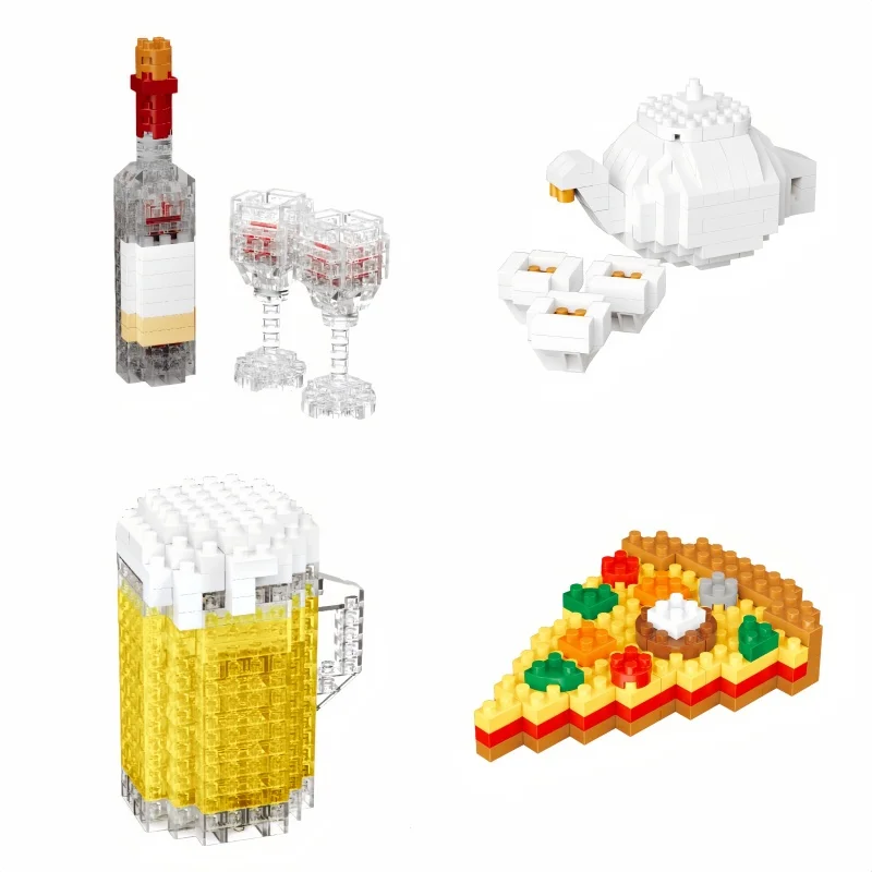 

DIY Food Snacks Model Micro Mini Building Block Toys-Loved by Kids,Enhance Hands-on & Brain-engaging Skill,Perfect Holiday Gifts