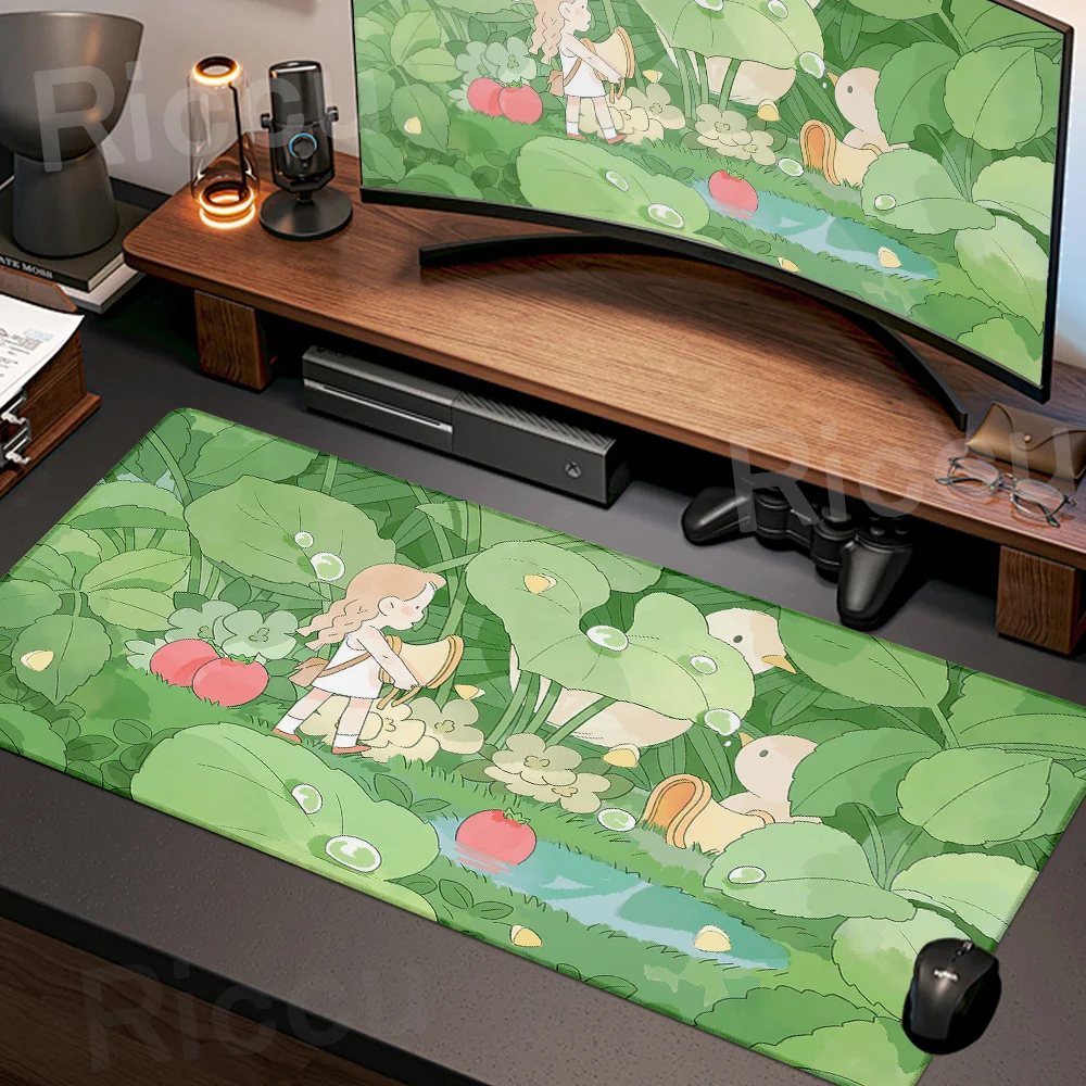 

Kawaii Mouse Pad Gamer Cute Mousepad Summer Keyboard Computer Personality Anime Carpet Rubber Laptop Desk Mat