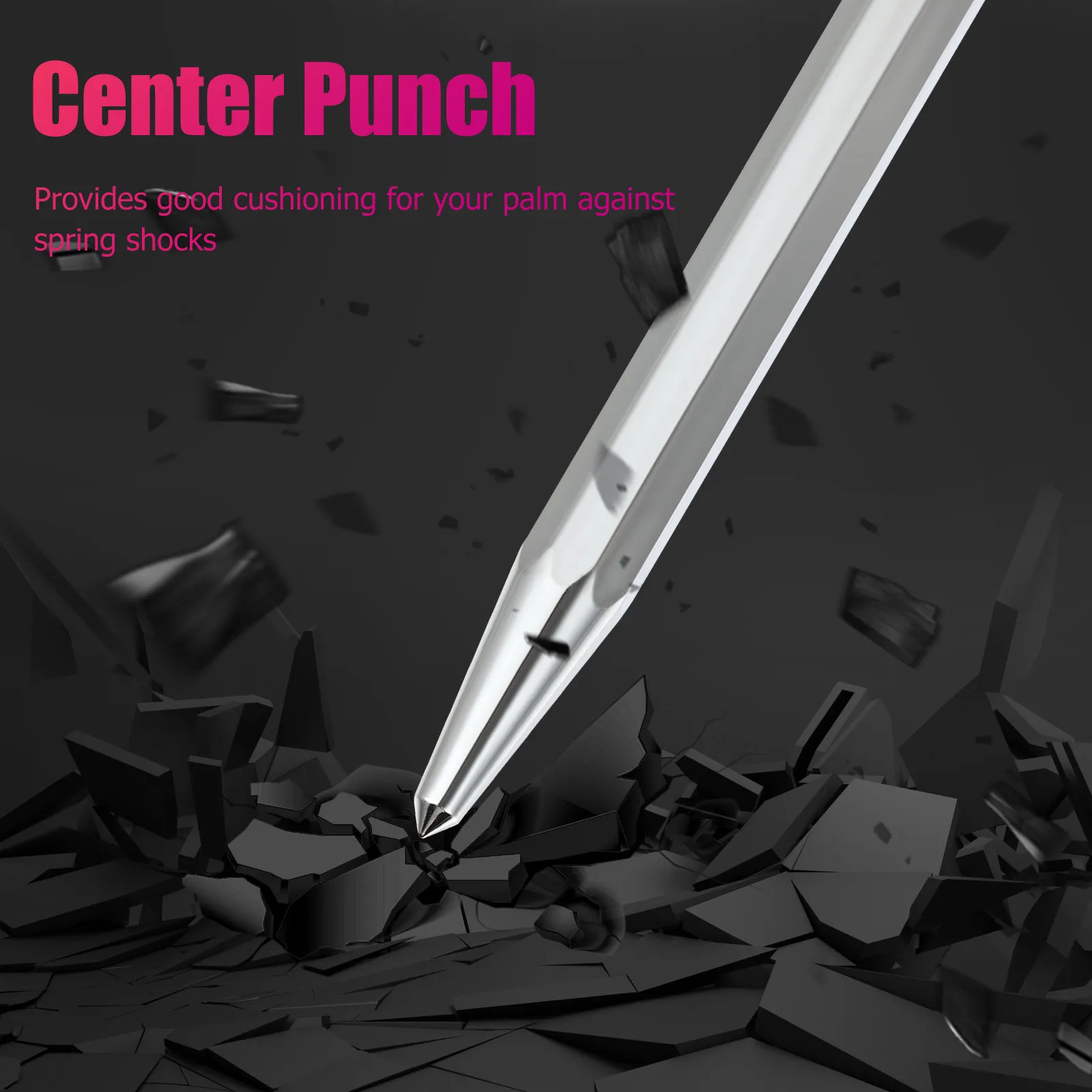 

Набор из 2 высококачественных центровочных пробойников для металла, устойчивых к ржавчине, для точного позиционирования при сверлении, компактные и портативные