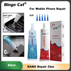 Mobile Phone NANO Repair Glue For iPhone Middle Frame Bezal Laminating Bonding No Need To Hold Pressure Fast Curing Glue Tool