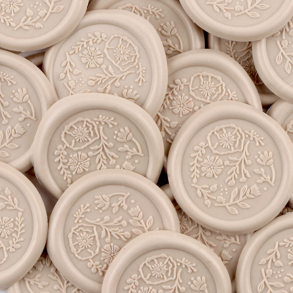 25pcs White and Grey Wreath Wax Seal Stickers Envelope Seal Stickers for Wedding,Bithday,BabyShower,Thanksgiving,Invatation