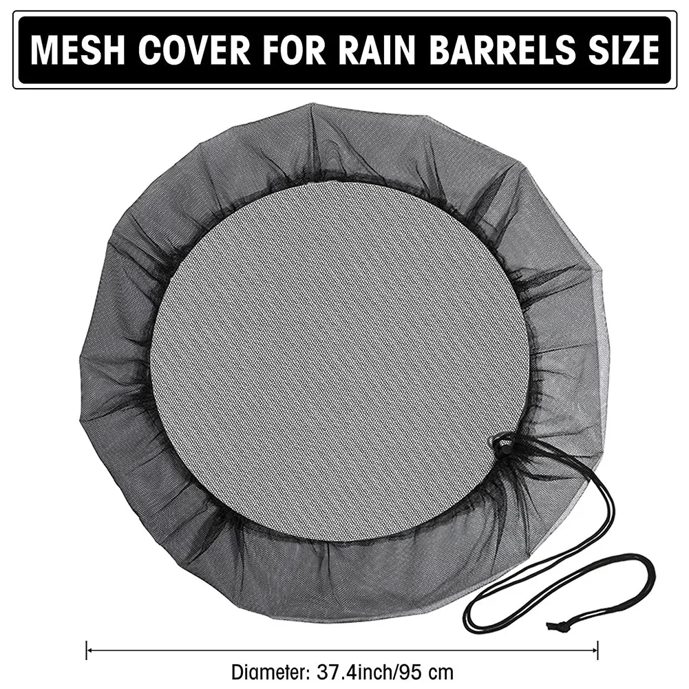 1/2pcs Mesh Cover Netting for Rain Barrels Water Collection Buckets Tank Raindrop Harvesting Tool Anti-Mosquito Water Protection