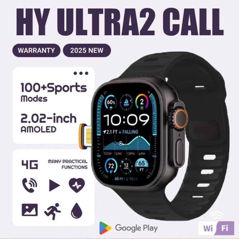 

HW ultra2 cal Max Smartwatch обеспечивает камеру 4G5G Andorid90, 800 Вт, WIFI, GPS-позицию, HR, Google Player, приложение Download S10