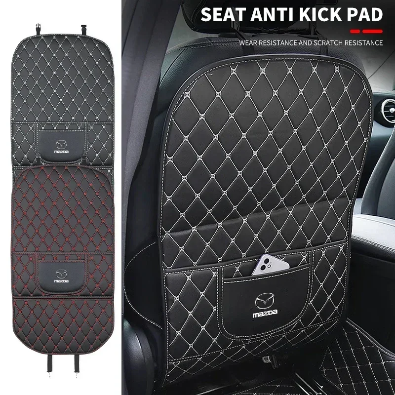 

1pcs Car Seat Back Anti Kick Pad Leather Scratch Mat For Mazda 3 Alexa CX4 CX5 CX8 2 3 6 DJ BL BM GJ CX-5 CX5 CX-3 CX3 CX9 CX7