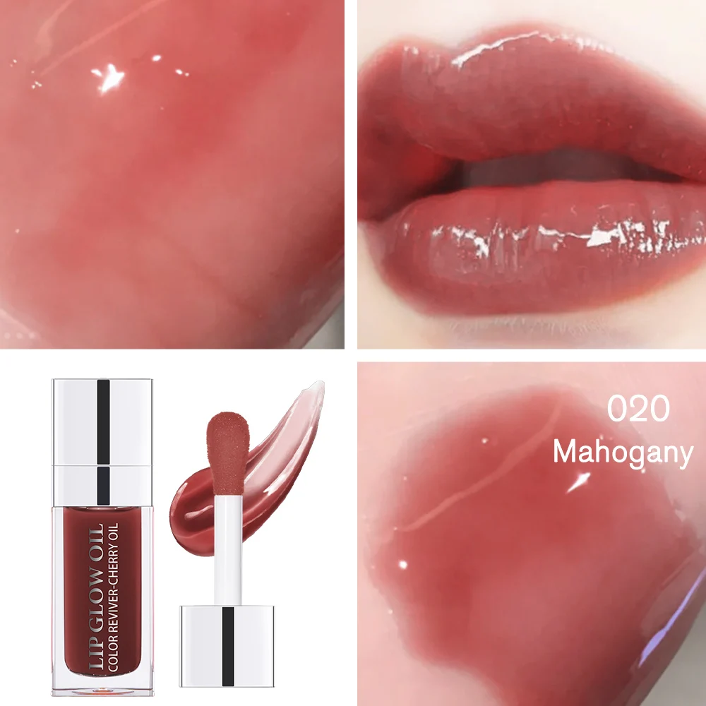 1Piece Moisturizing Lip Glow Oil Crystal Jelly Lip Oil Plumping Lip Gloss Sexy Lip Plumper Glaze Tinted Makeup Gift 10 Color