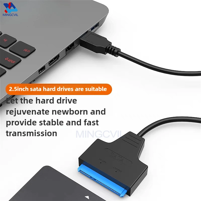 

MINGCVIL USB 3.0 To Sata Cable For 2.5 Inch External HDD SSD Hard Drive Adapter SATA To USB Hard Disk Adapter Cable