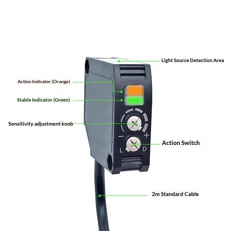 For omron photoelectric switch e3jk-tn12-c npn through-beam type detection less than 5m--*-