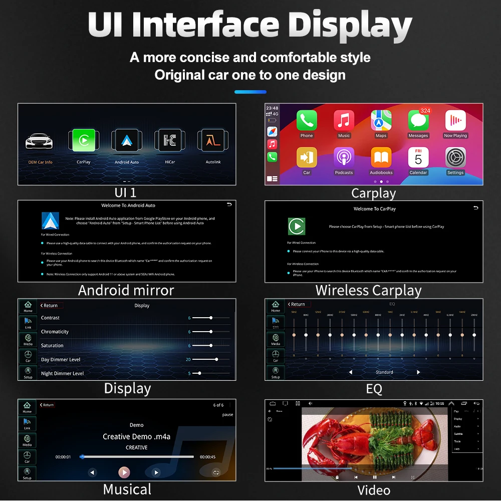 Fabrik Preis Linux Auto Radio Stereo Multimedia Für Mercedes Benz C W204 W205 GLC X253 2007-2018 Auto video Player Touchscreen – Detail 16