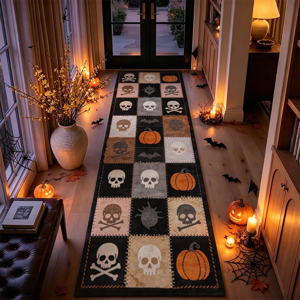 Home Textiles Rug - Alfombra Larga de Halloween con Estampado