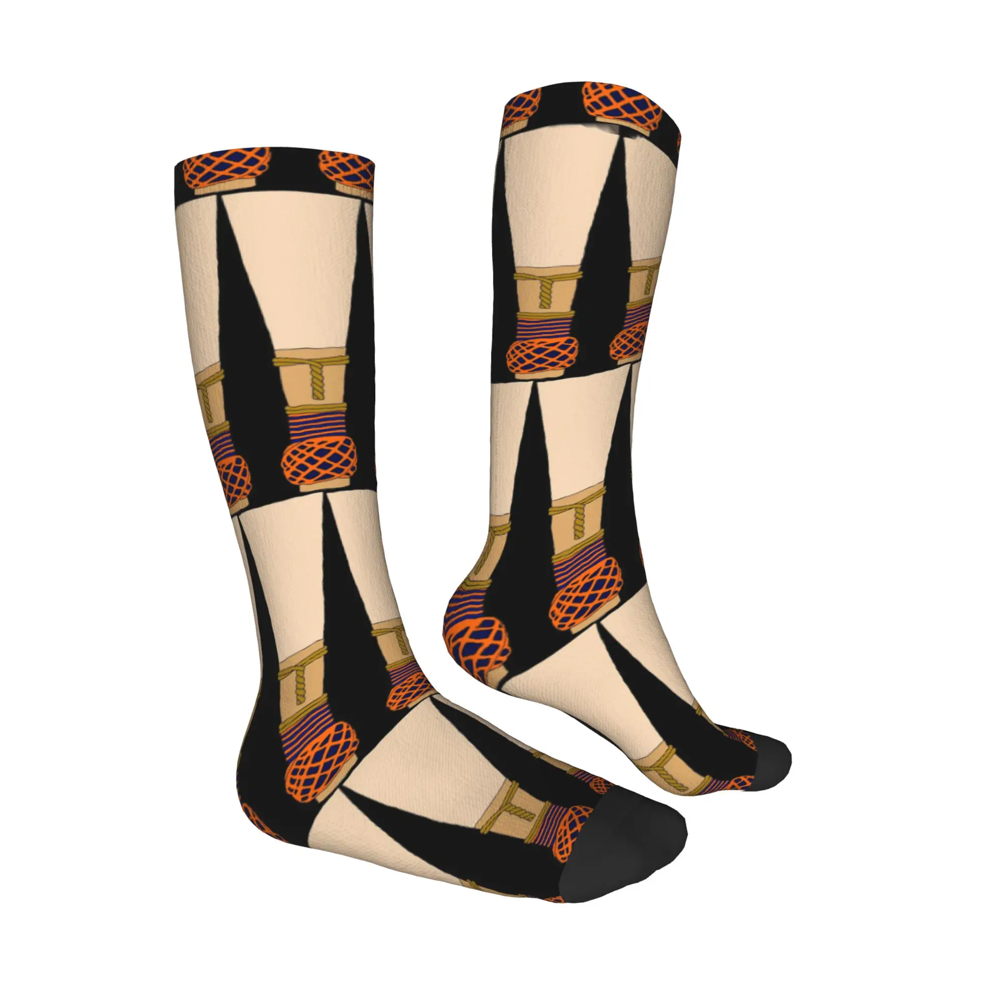 Todas as estações meias tripulação bassoon reed (laranja e azul) meias harajuku moda hip hop meias longas acessórios para homens