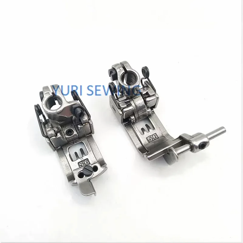 Three-needle five-thread interlocking machine adjustable edge presser foot 5.6 stitch position Kanche car gauge with knife stop